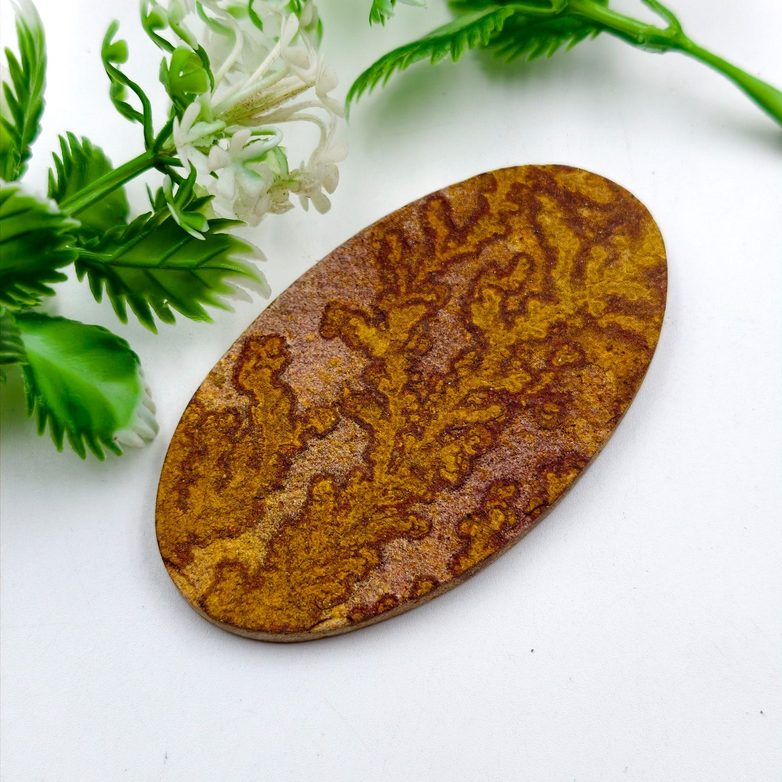 AAA Grade Psilomelane Dendrite Flat Back Cabochon 78x45mm Oval Wire Wrap Jewelry