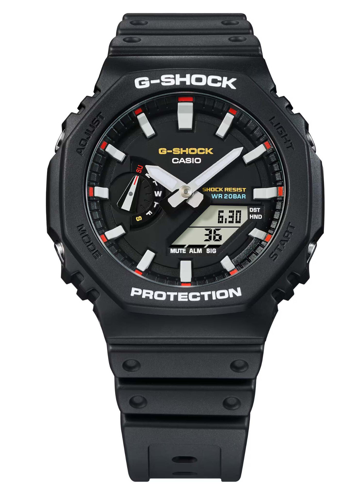 NEW Casio G-Shock CARBON GUARD Ana-Digi World Time Mens Watch GA2100RL-1A