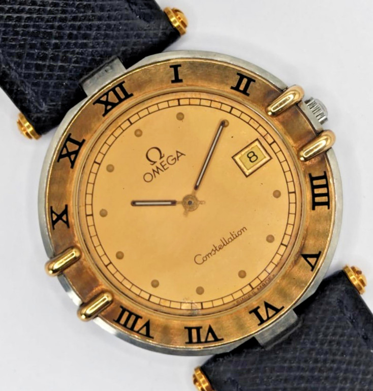 Omega Constellation Manhattan Ref 196.0360.1 18k bezel Cal 1379 Box Papers 1996