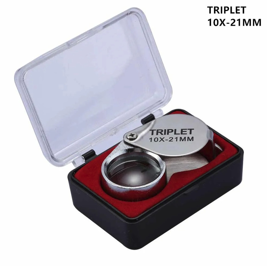 1pc 10-30X Pocket Loupe Magnifier Foldable Jewelry Eye Glass – NEW