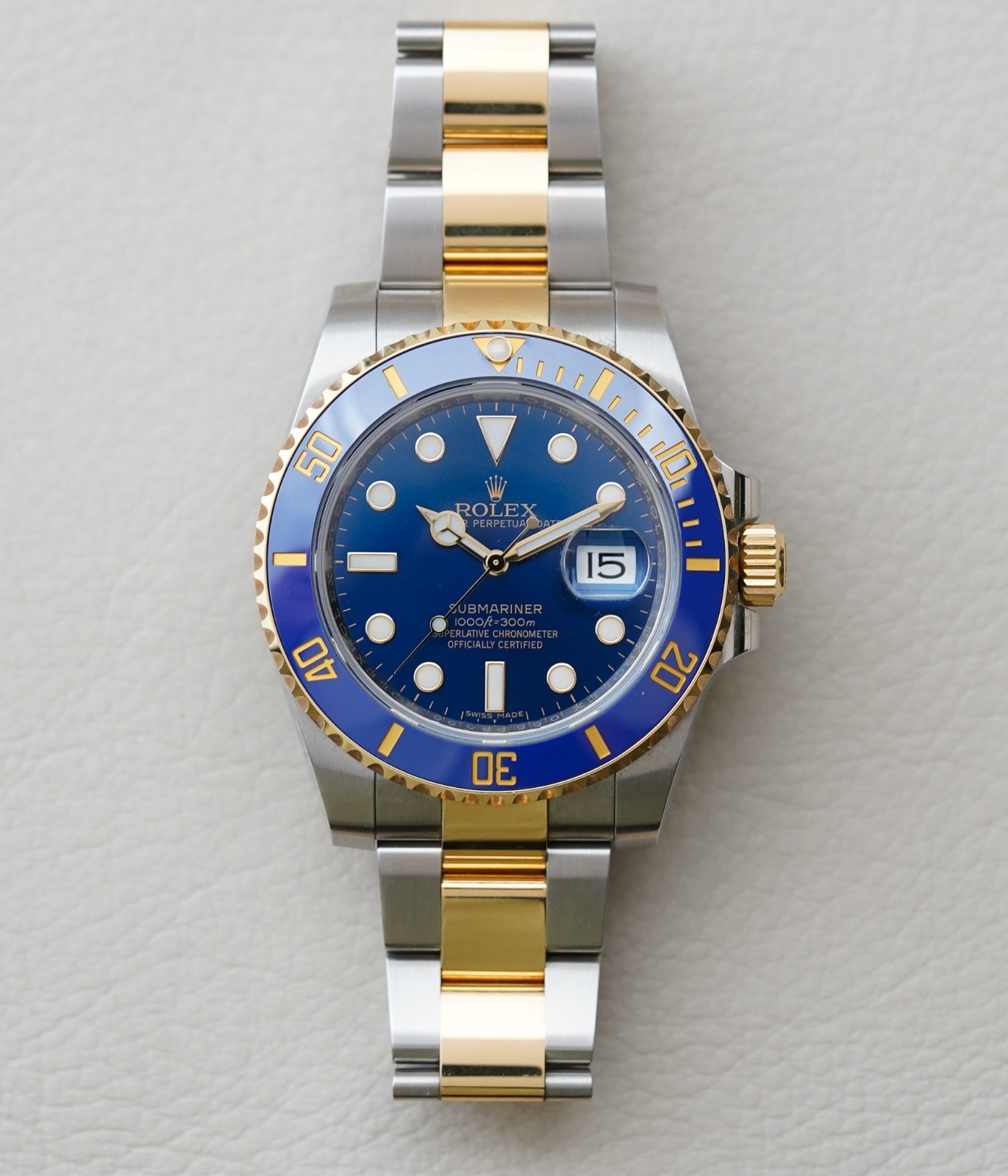 Rolex Submariner 116613LB ‘Bluesy’ Men’s Two Tone 18k Gold Blue Dial Watch