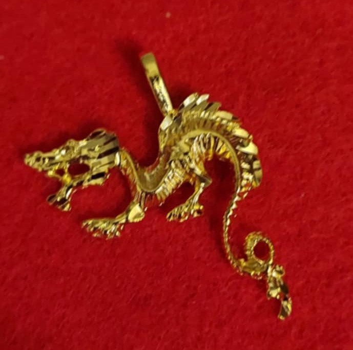 14KT GOLD PLATED CHINESE DRAGON CHARM PENDANT – 2152