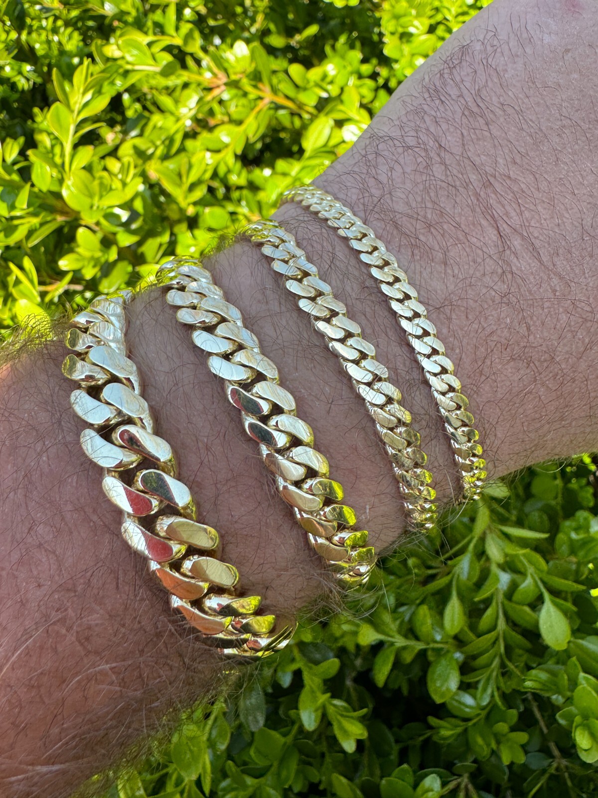 HANDMADE Tight Link Solid 10k Gold Miami Cuban Link Chain Or Bracelet Necklace
