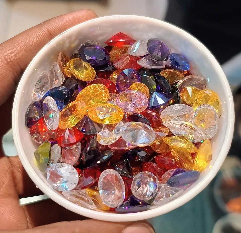 50 CT Flawless Multi-Color Topaz Oval Cut 6 Pcs Certified Gemstone Lot SEE VIDEO