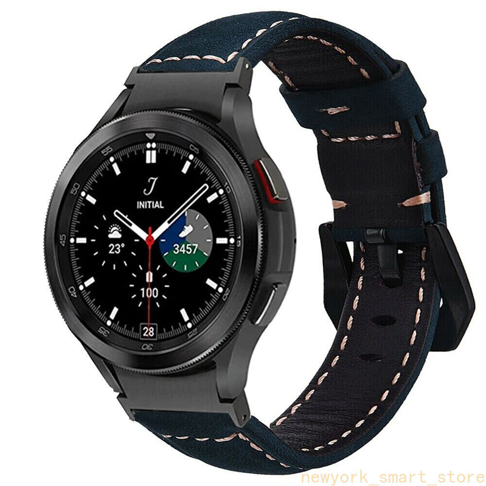 No Gaps Leather Strap Watch Band For Samsung Galaxy Watch 4 5 6 7 40 44mm 43/47M