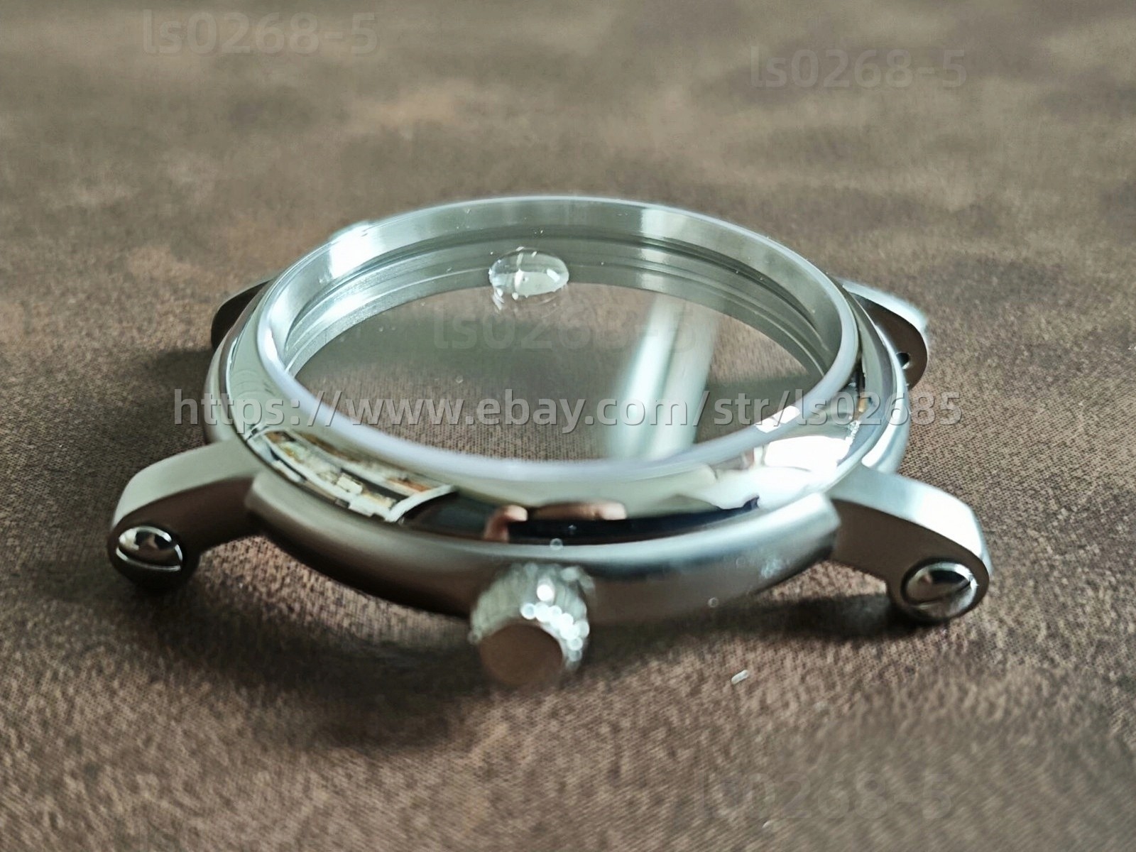 DIY SET for 2824 watch case + dial + hands + leather watch strap sapphire 40mm