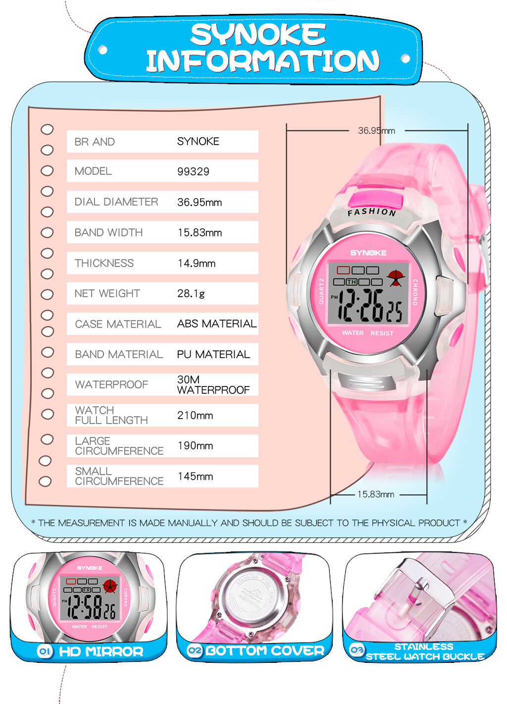 Kids Digital Electronic Watch Waterproof Children Boys Girls Sports LED Watches