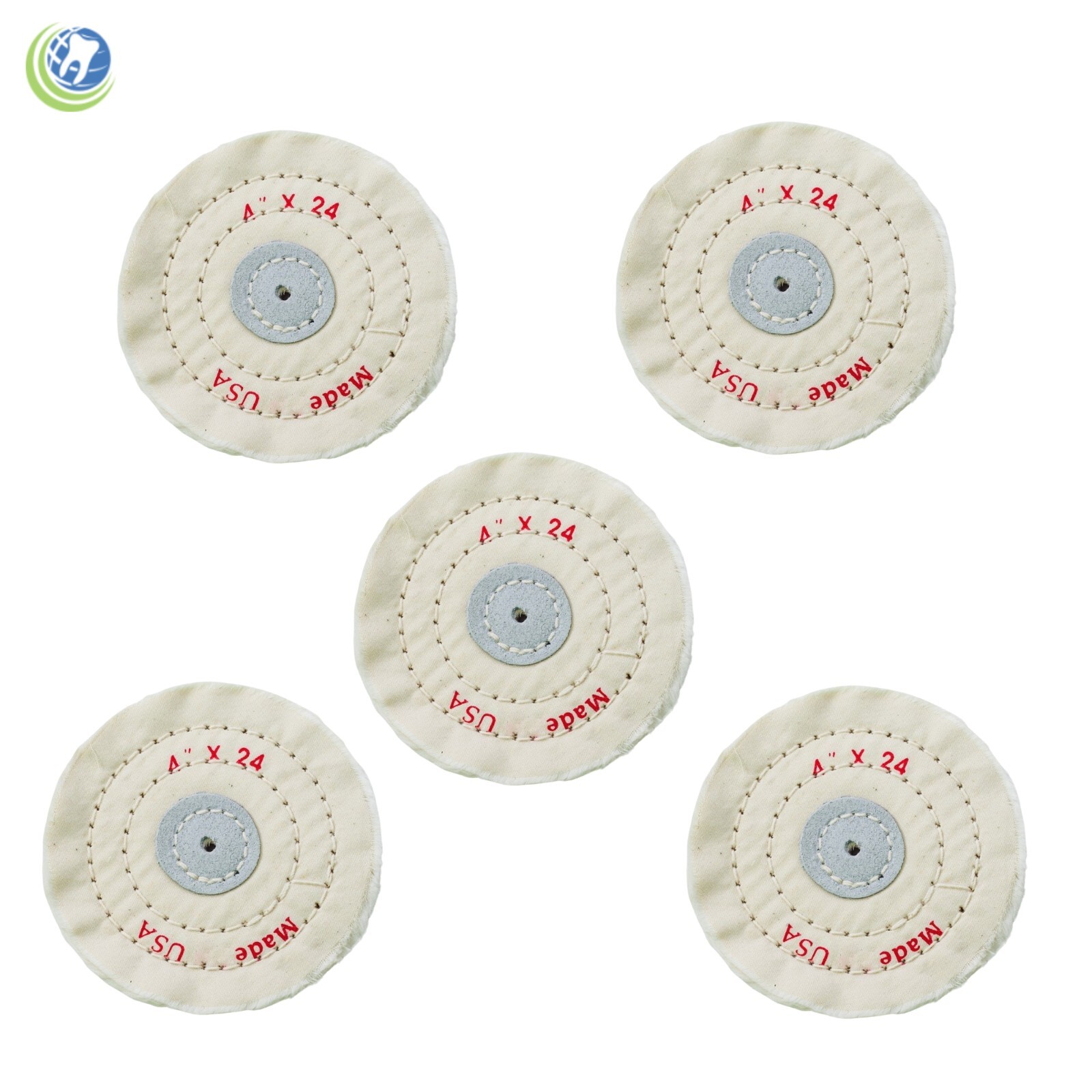 5X Muslin Buff Polishing Wheel 4″ x 24 ply Dental Lab Jewelry Hobby 451-0424