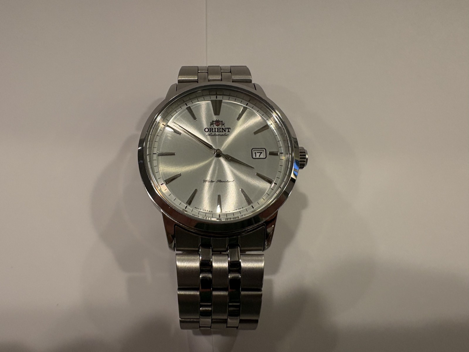 Orient Symphony III Automatic Men’s Watch F672-UAE0 Silver Dial Bracelet Box