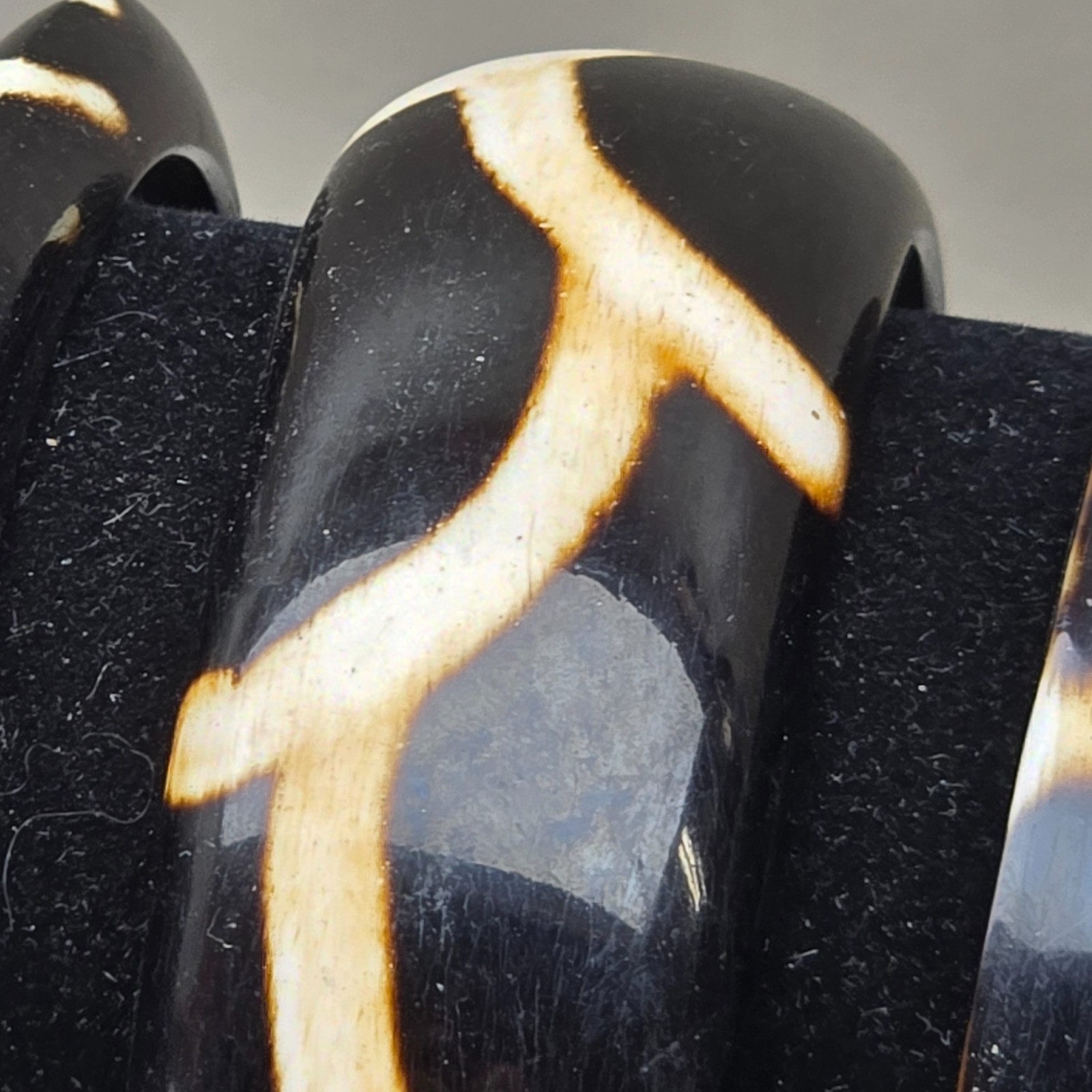Bangle Bracelet Lot Chunky Resin Acrylic Leopard Print Faux Horn Statement