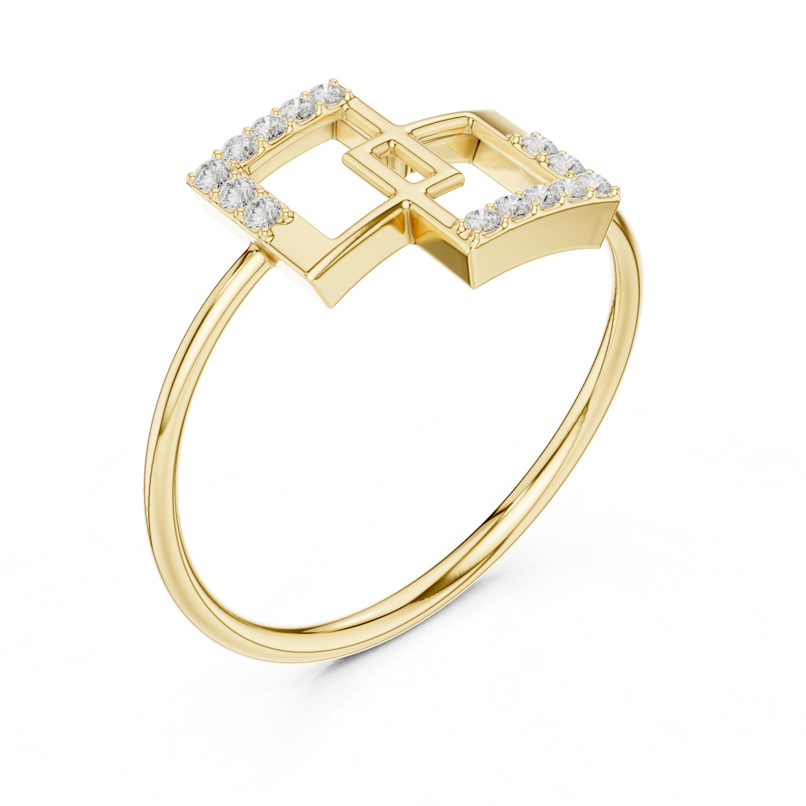14 Pcs Natural Round Classic Diamond Ring Women Fine Jewelry Gift 925 Silver