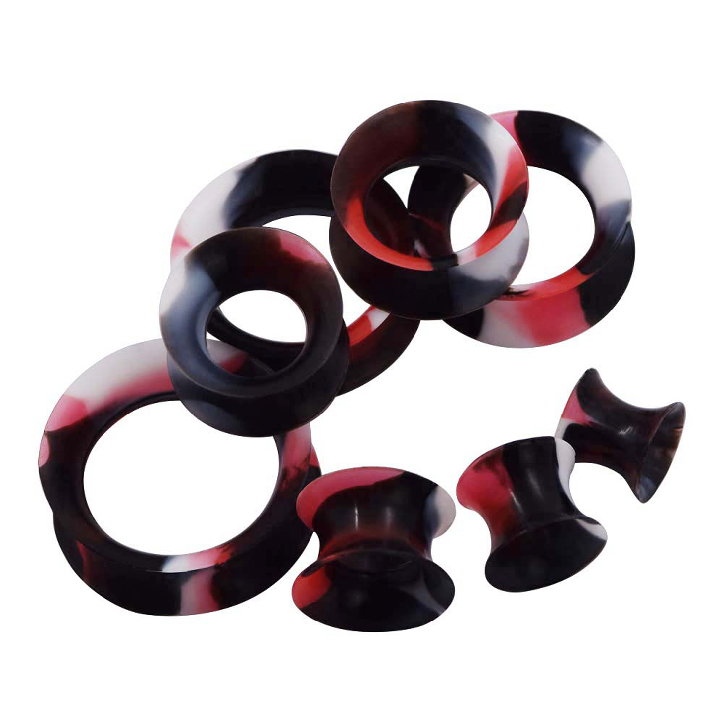 2pcs Thin Silicone Ear Skin Ear Tunnels Plugs Gauges Earskin Earlets Flesh Gauge
