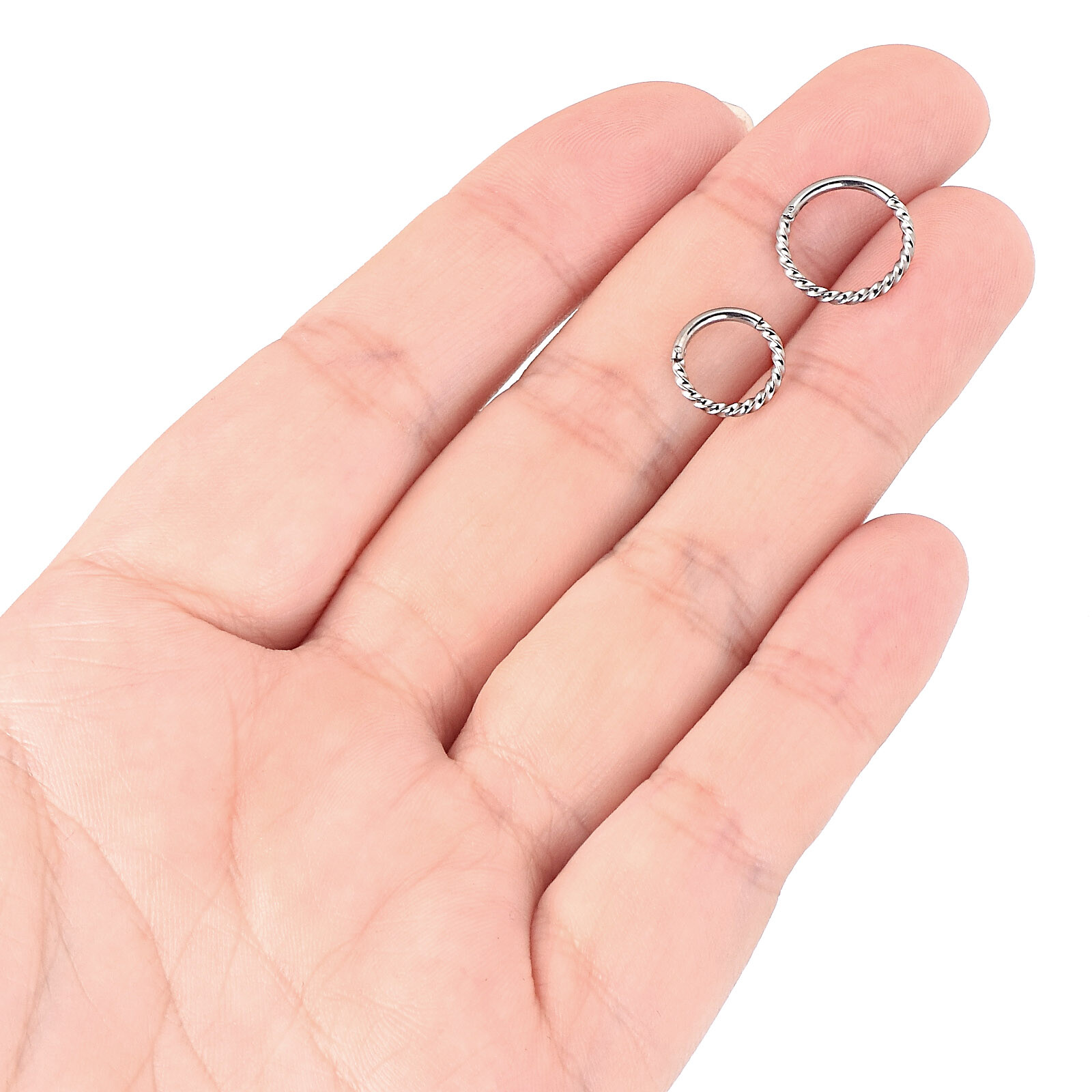 1Pc Hinged Segment Ring Hoop Nose Septum Clicker Helix Tragus Cartilage Earring