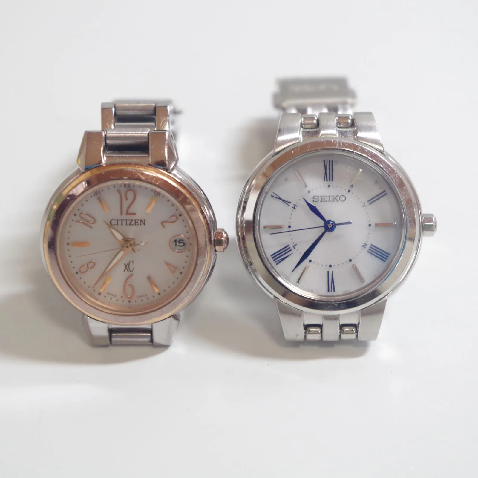 A7029 CITIZEN H058-T017487 / SEIKO 1B21-0AN0 Solar Radio-Controlled Watches (Set