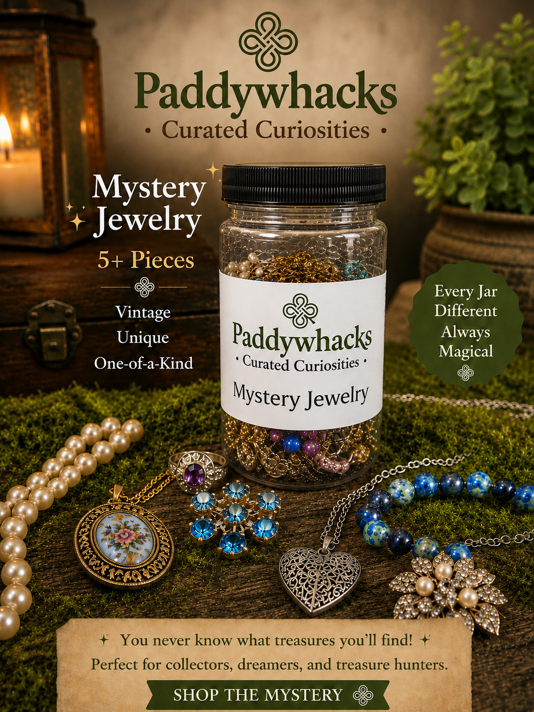 Mystery Jewelry Jar – Curated Surprises of Vintage Costume Jewelry Lot