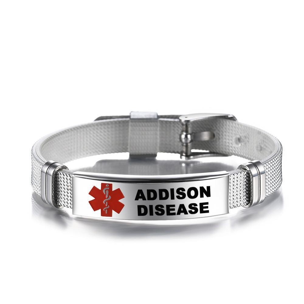 Medical ID Bracelet Stainless Steel Snake Bracelet – Men’s Emergency Wristband