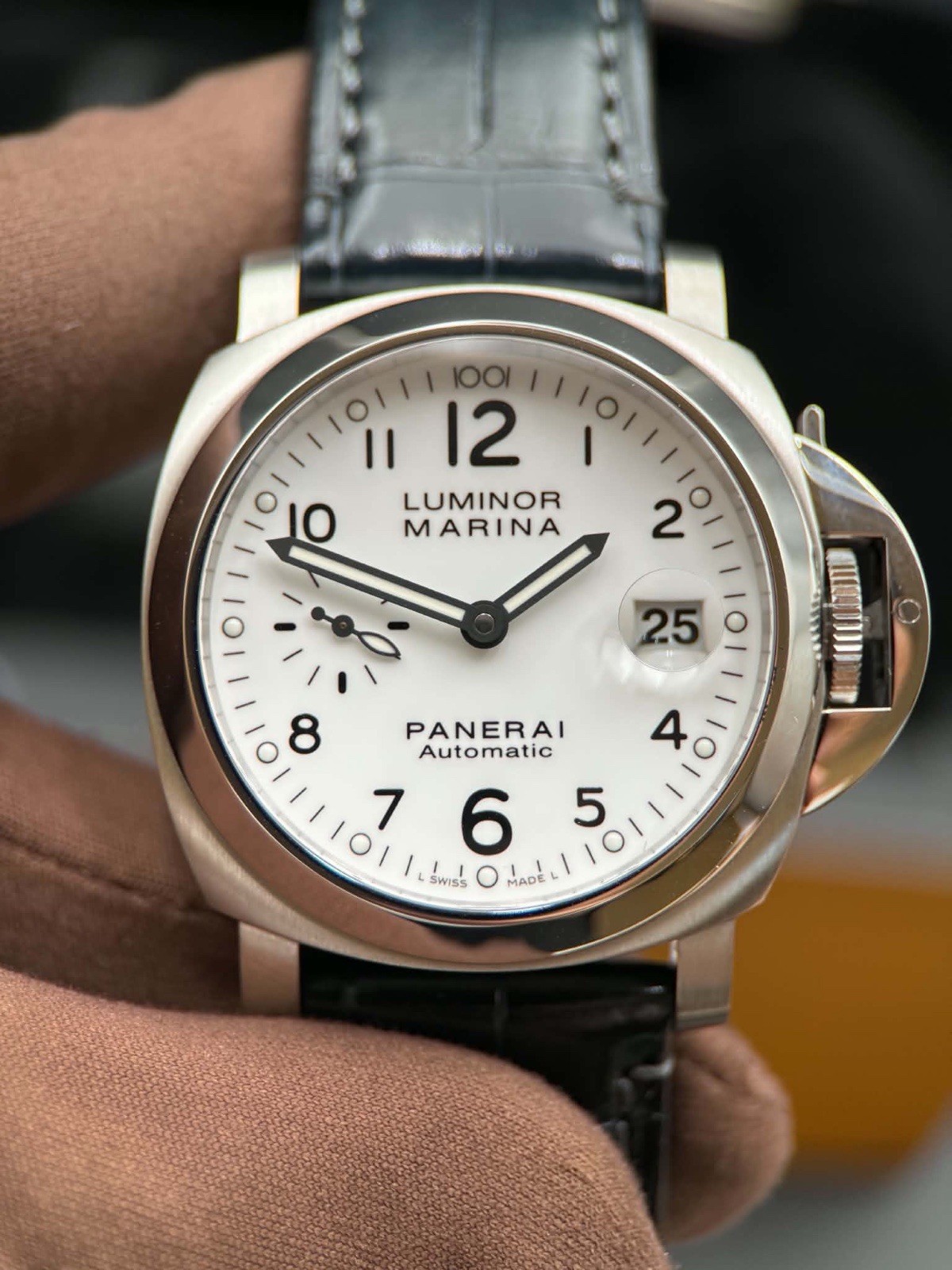 Panerai Luminor Marina PAM00049 Automatic White Dial Box & Papers + 2 Strap