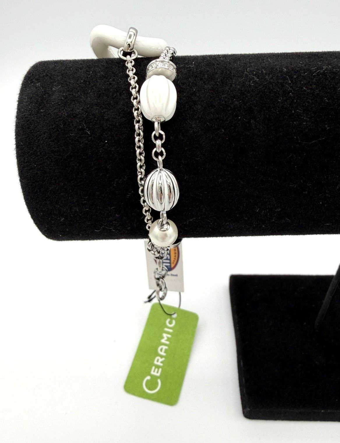 Fossil Brand Double Strand Ceramic Bracelet JF86236040