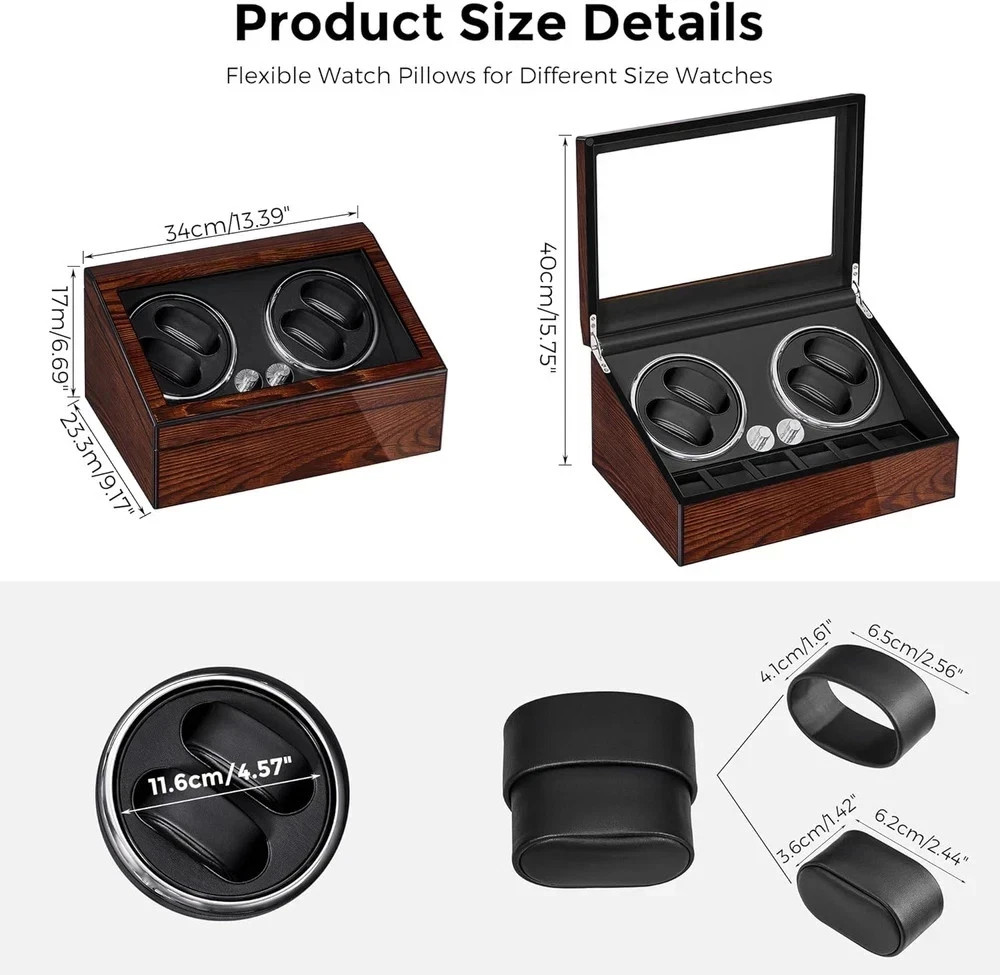 Watch Winders for Automatic Watches, Automatic Watch Winder Box Watch Spinner wi