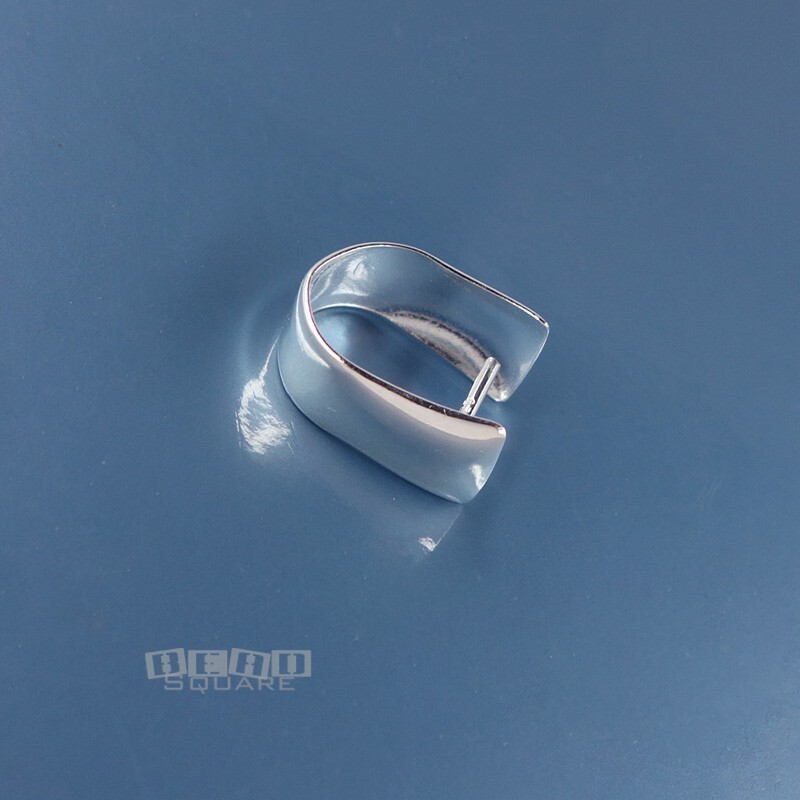 Sterling Silver Simplicity Smooth Pendant Pinch Bail Connector 15 mm #33486