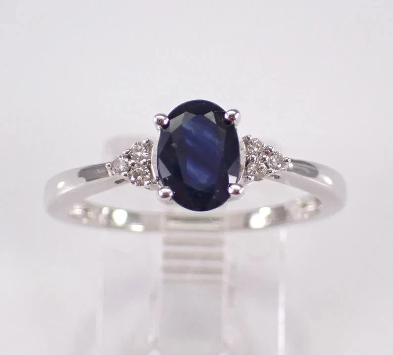 2Ct Oval Lab Created Sapphire Women’s Engagement Ring 14K White Gold Plated