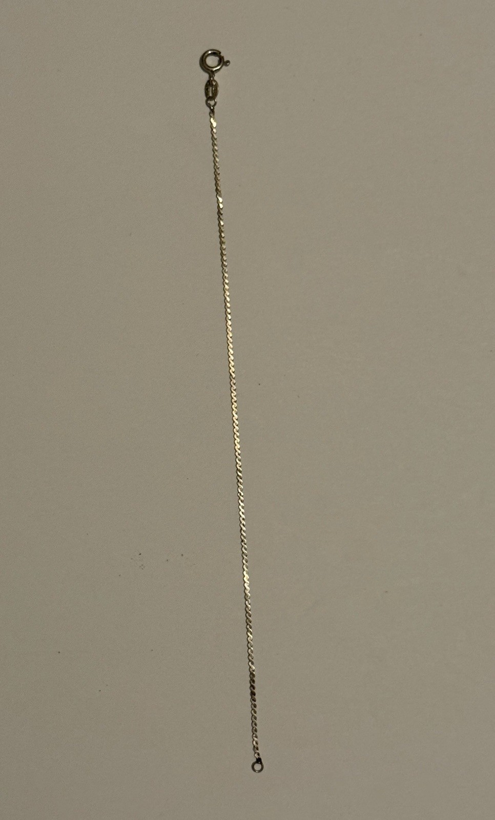 Vintage UnoAerre Italy 925 Sterling Silver Serpentine Flat Link Chain Bracelet7”
