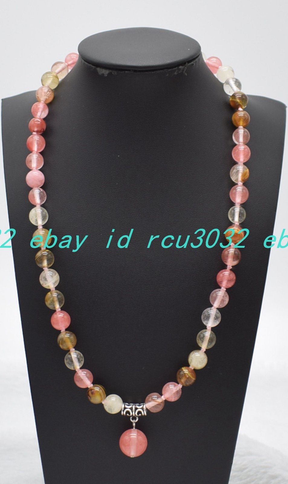 8mm Multicolor Watermelon Tourmaline Round Beads Gemstone Necklace 16-36 In