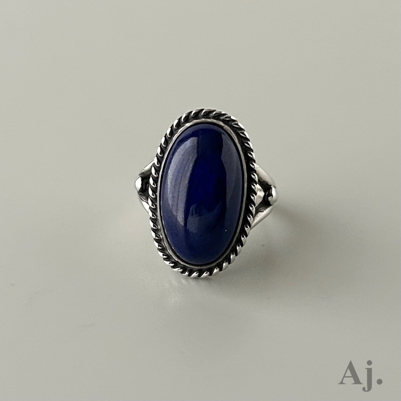 Georg Jensen 17 Vintage Lapis Lazuli Sterling Silver Ring Made in D US Size 6.25