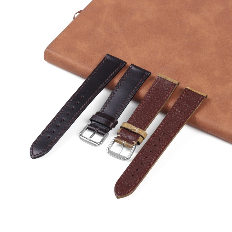Premium Oil Waxed Genuine Leather Watch Band Strap 18/19/20/21/22mm Universal