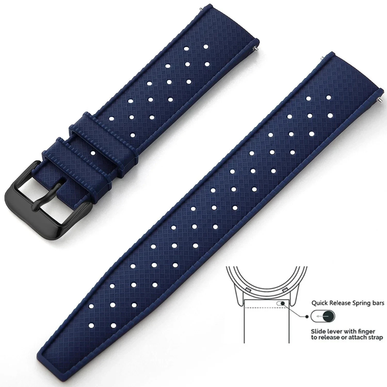 Tropical Silicone Watch Strap Band Quick Release Watch Band 18mm 20mm 22mm Smart