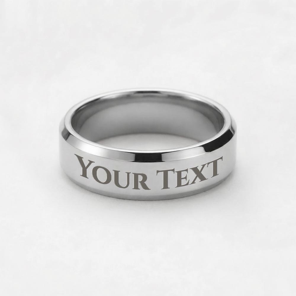 To My Husband Ring Engraved Name Gift For Him, Jewelry Ring Stainless Size 8, 9