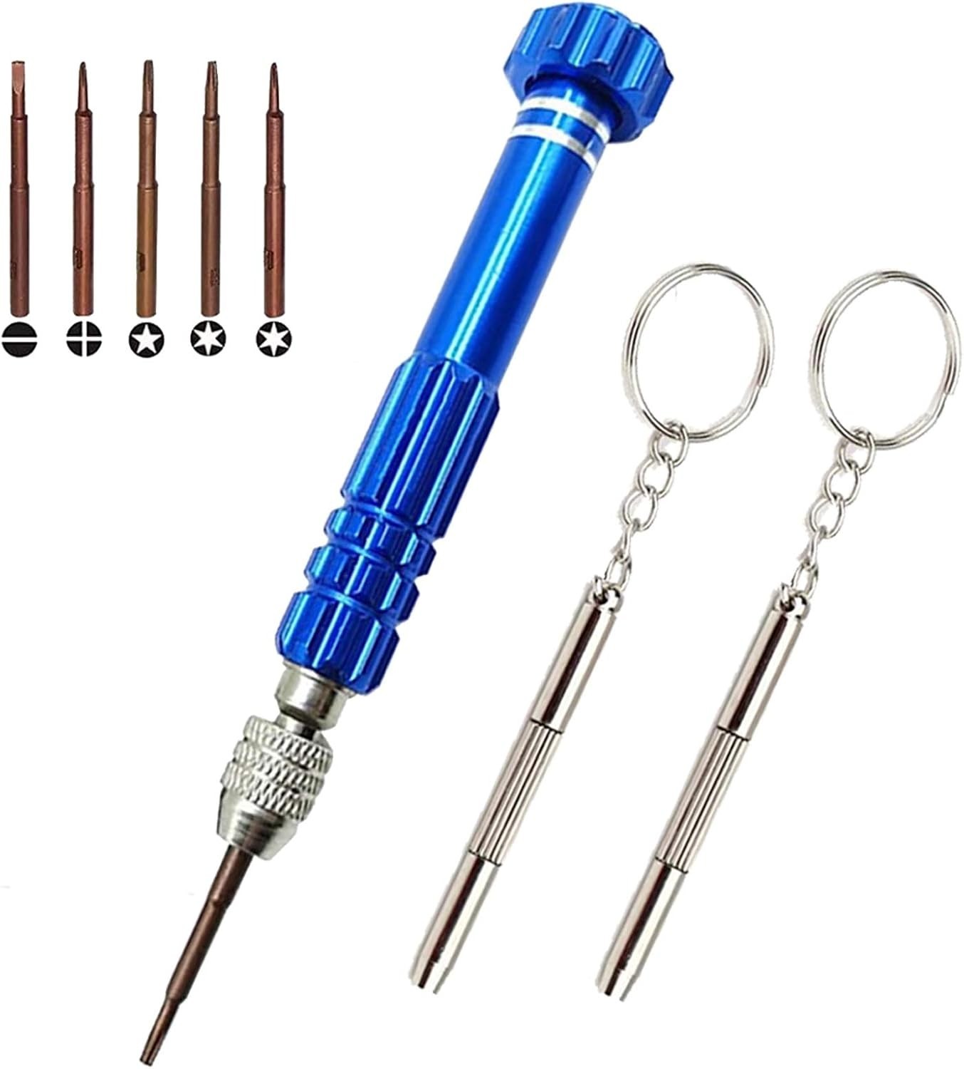Eyeglass Repair Kit, 5-in-1 Multifunctional Precision Screwdriver Set torxT5~…