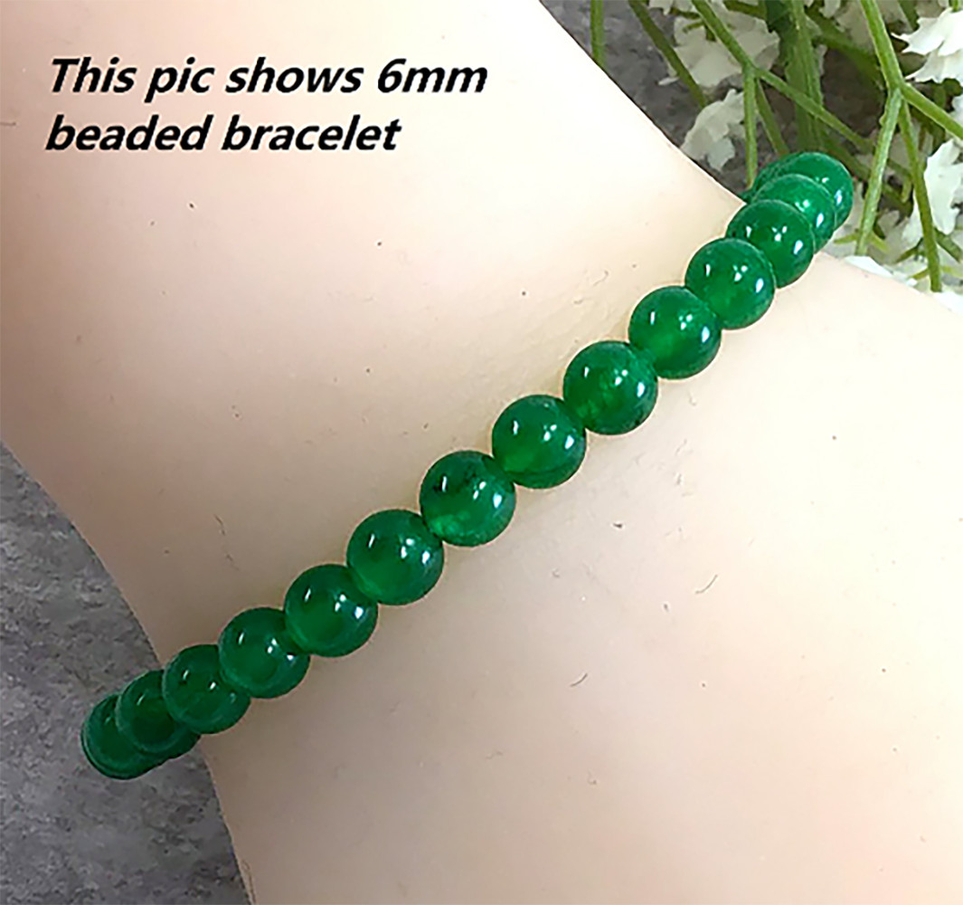 Green Jade Stretchy Bracelet Healing Gemstone 4mm6mm8mm10mm12mm