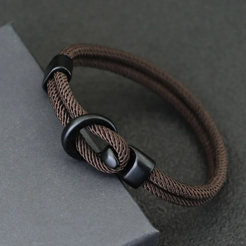 New Men Apparel Accessories Bracelet Bilayer Milan Rope Nautical Wrap Rope