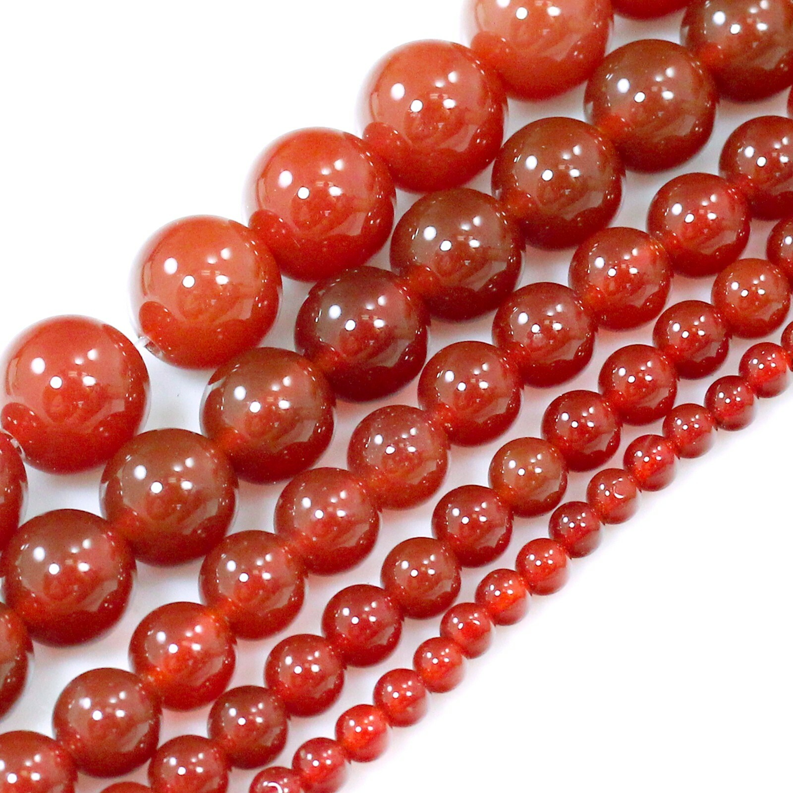 Natural Red Carnelian Spacer Round Bead 15″ 3mm 4mm 6mm 8mm 10mm 12mm Wholesale