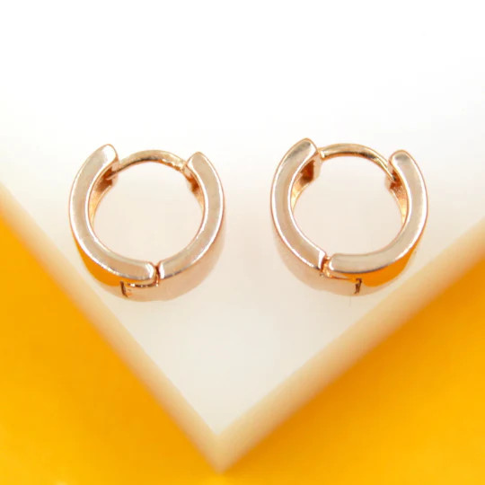 18K Gold Filled Thick Small Huggies