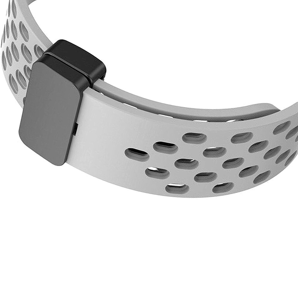 20/22mm Colorful Perforated Breathable Magnetic Silicone Rubber Watch Strap Band
