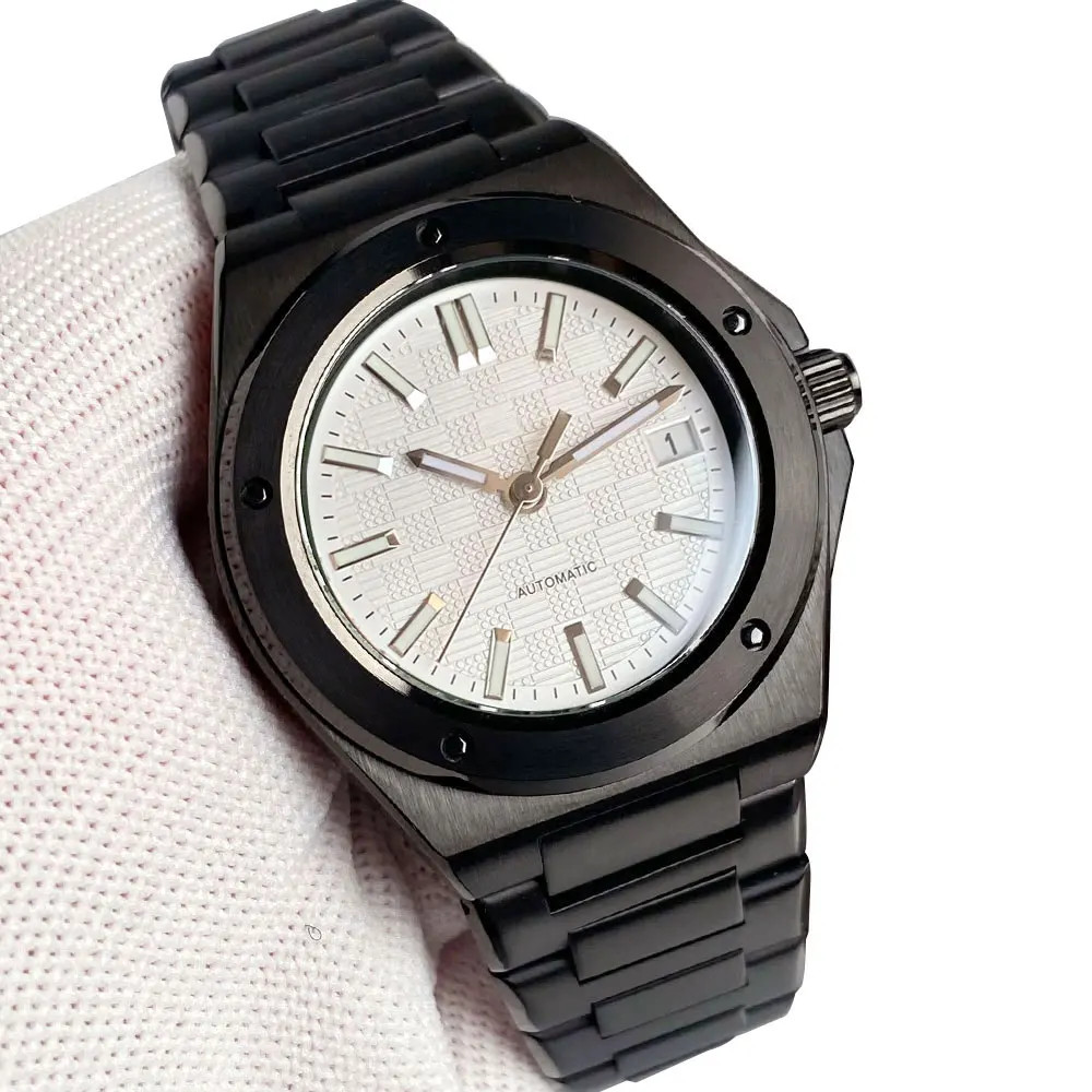 Tandorio Engineer Style Men’s Mechanical Watch For Japan NH35 Black PVD Case