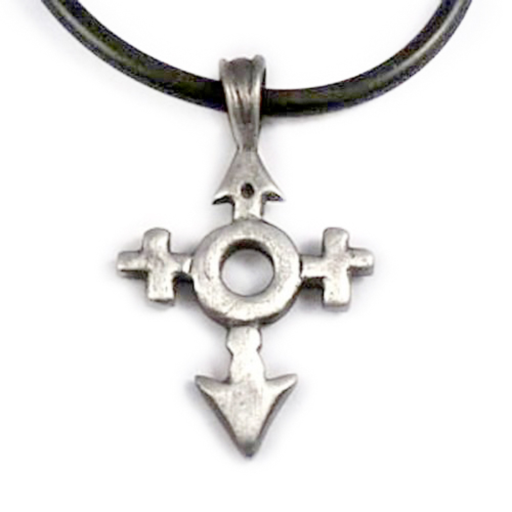 Pride Shack – Male Female Horiz Cross Transgender LGBT Pride Sectional Pendant