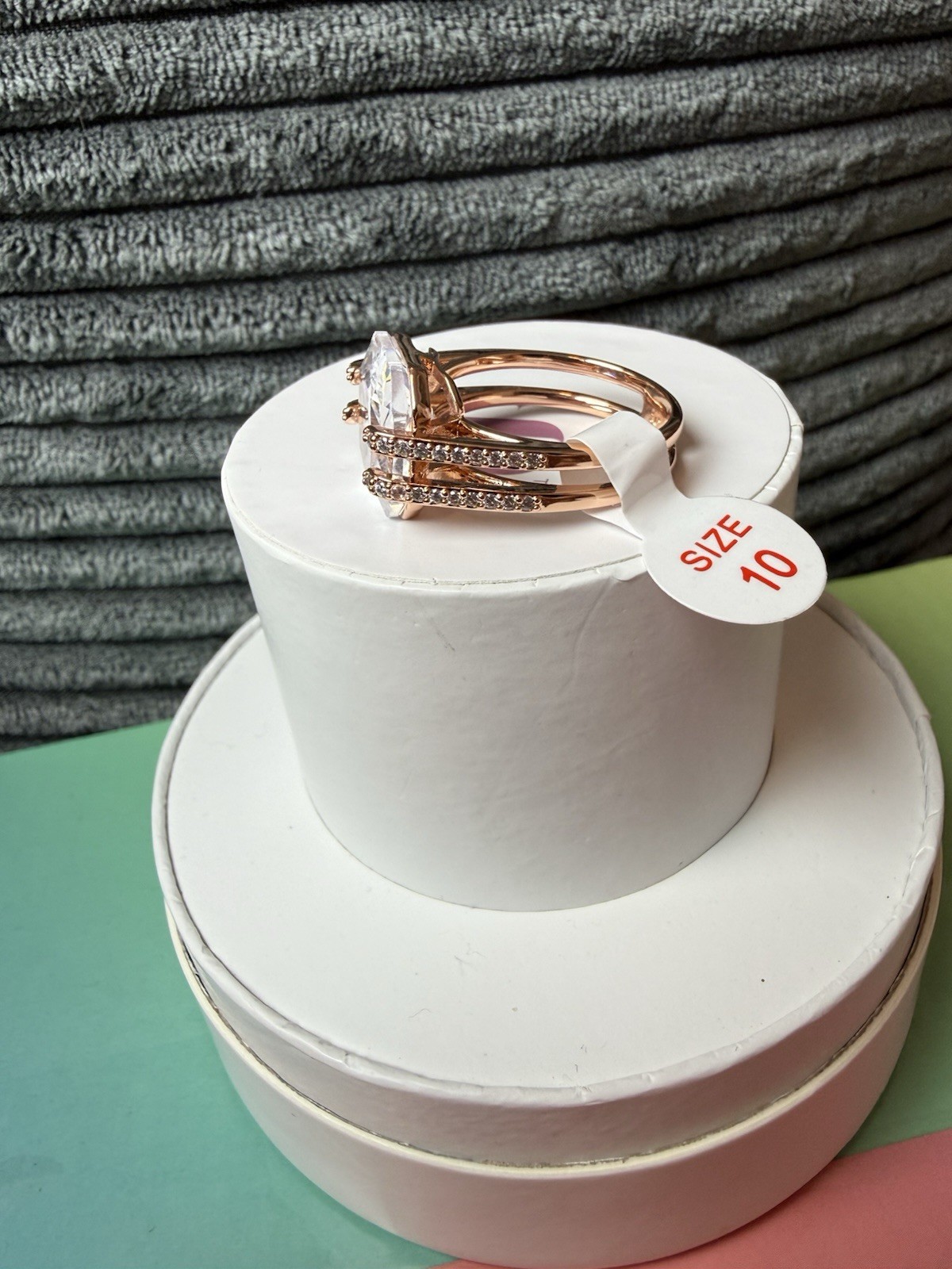 BP OG Ring Size 10 “Endless Horizon” Diamond CZ on Rose Gold Plating