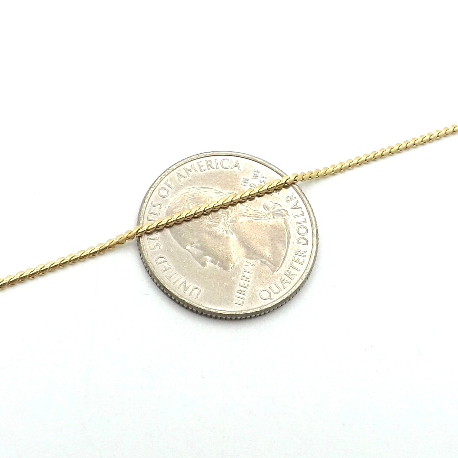 UnoAerre Solid 18k Gold Serpentine S Link Pendant Chain Necklace 20in Italy New
