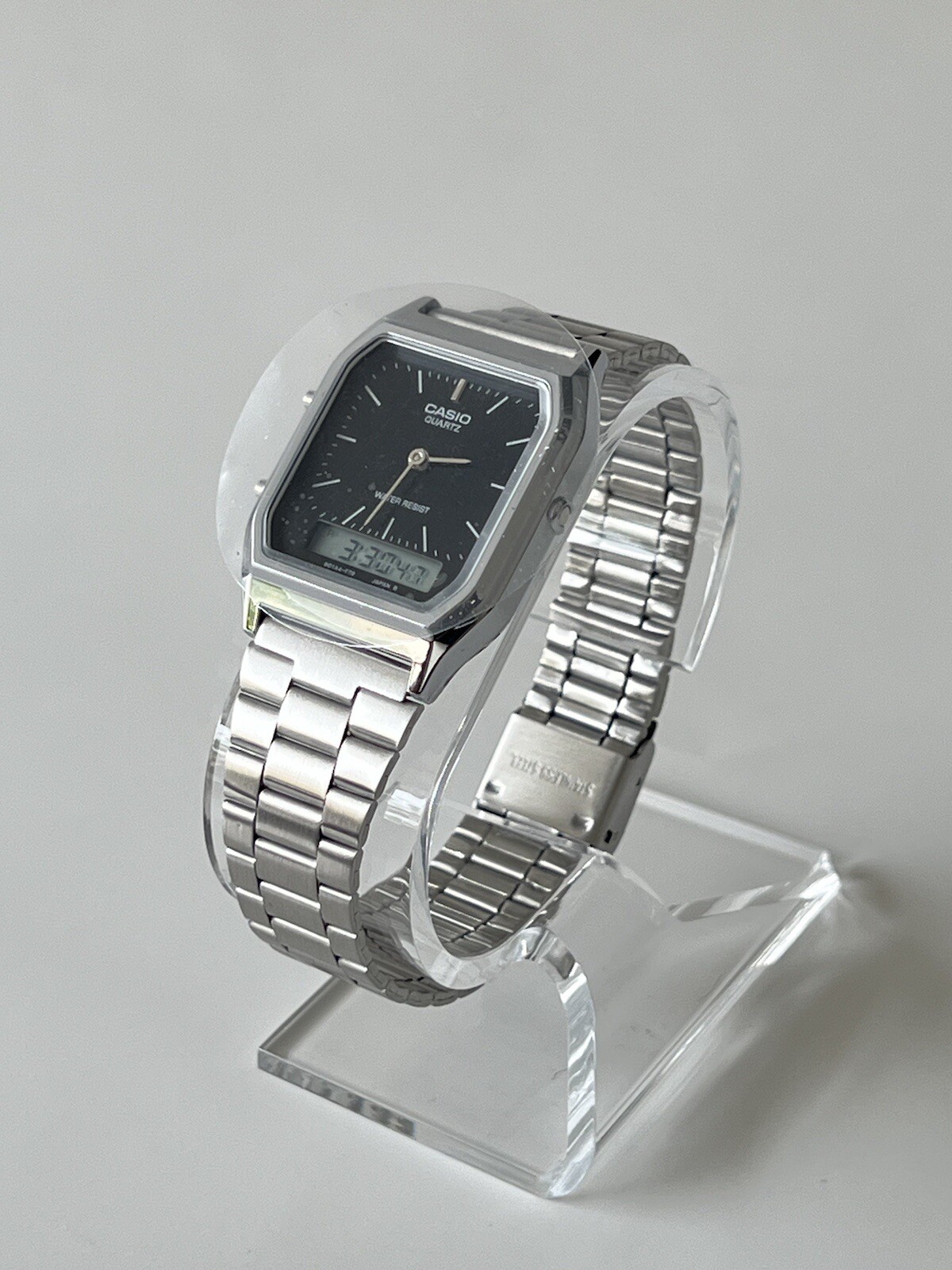 without tags Casio Collection Unisex Adult Black Dial Analog Digital Wa G2U