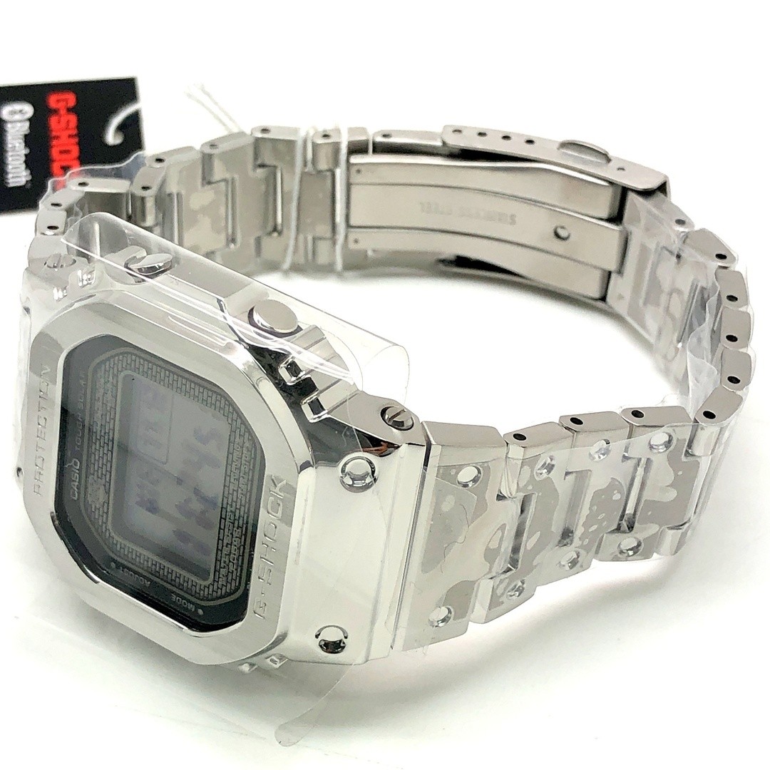 G SHOCK GMW B5000D 1 Full Metal Silver Radio Solar Bluetooth Equipped Mobile Lin