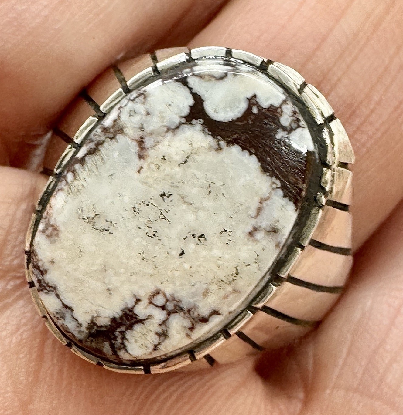 Navajo Wild Horse Men’s Ring Size 11.5 Sterling Silver by Trevor Jack 10.8grams