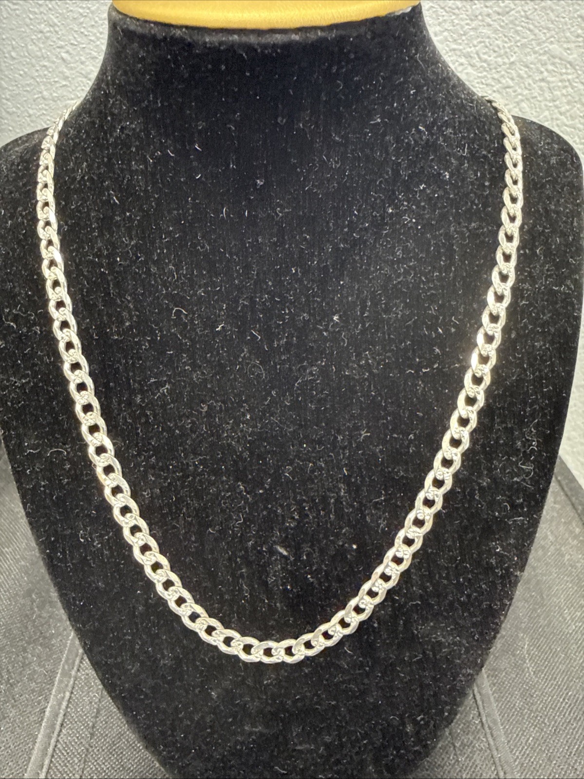 ❤️ 20” 925 MENS STERLING SILVER 25.5g HEAVY CURB LINK Necklace 6mm (2343)
