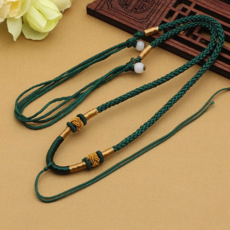 20Pcs Braided Line Rope String Cord Jade Beads for DIY Pendant Necklace Bracelet