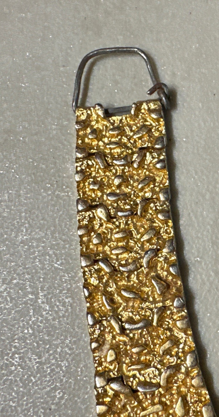 1990s GRUEN PRECISION Gold Diamond Nugget Unisex Vintage Watch