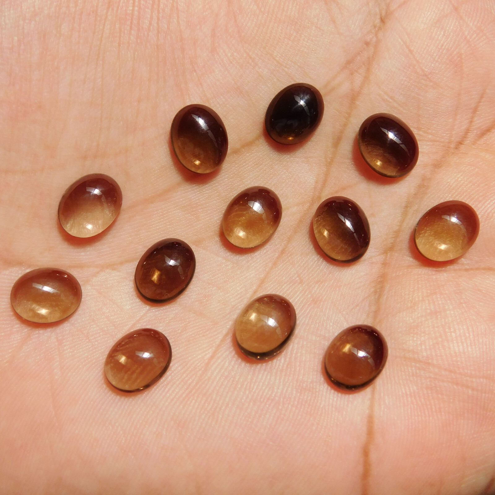 Natural Smoky Quartz Oval 3×5 mm to 15×20 mm Cabochon Loose Gemstone Lot
