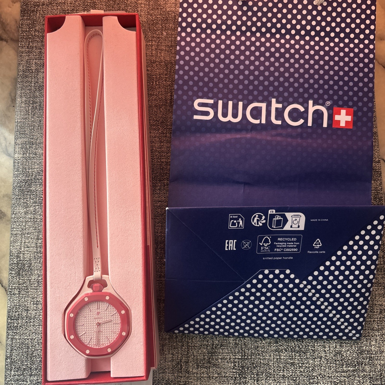 Swatch x AP Royal Pop Otto Rosso Pocket Watch Brand New w/ Box/Receipt/Warranty