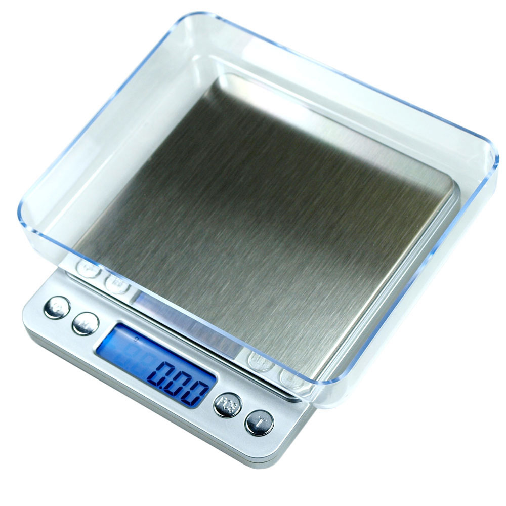 New: 500g x 0.01g Digital Precision Scale ACCT-500 Scale with Trays Black